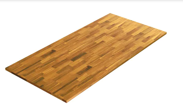 Acacia Butcher Block Standard Countertop in Golden Teak with Square Edge