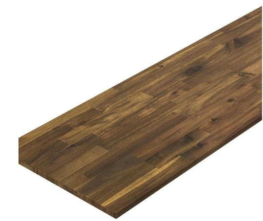 Acacia Butcher Block Standard Countertop in Brown with Square Edge