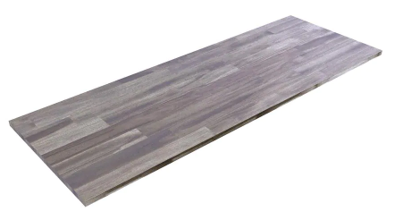 Acacia Butcher Block Standard Countertop in Dust Grey with Square Edge